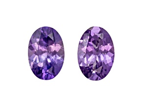 Purple Sapphire Unheated 6x4mm Oval Matched Pair 1.11ctw
