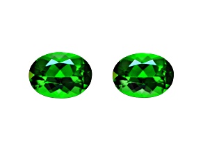 Green Tourmaline 8x6mm Oval Matched Pair 3.05ctw
