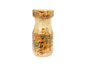 Aspen Wood Vase with Turquoise Inlay