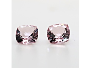 AMAZING PINK MORGANITE PAIR OF CUSHION 6X6mm CTS-1.69
