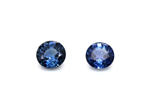 BLUE SAPPHIRE ROUND SHAPE PAIR 5.5mm, 1.66 CTS