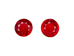 Ruby 5.5mm Round Matched Pair 1.19ctw