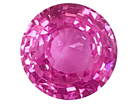 Pink Sapphire Loose Gemstone Unheated 7.9mm Round 2.55ct