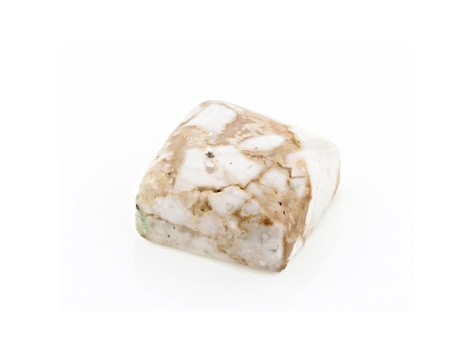 White Horse Agate 9.7x9.3mm Rectangle Cabochon 4.72ct
