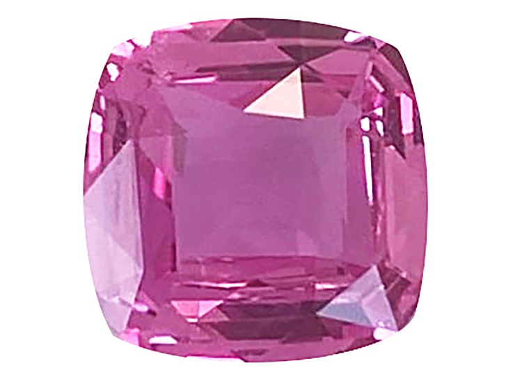Pink Sapphire Loose Gemstone Unheated 7.30x7.20mm Cushion 1.61ct