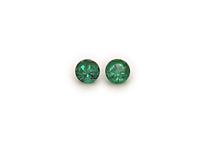Zambian Emerald 4.6mm Round Matched Pair 0.89ctw