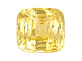 Yellow Sapphire Loose Gemstone Unheated 7.4x6.94mm Cushion 2.5ct