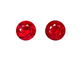 Ruby 4.3mm Round Matched Pair 0.74ctw