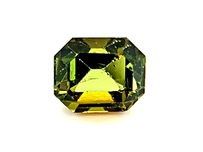 Yellowish Green Tourmaline 9.5x8mm Emerald Cut 4.92ct