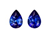 Sapphire 7x5mm Pear Shape Matched Pair 1.40ctw