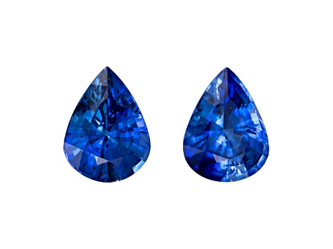 Sapphire 9x6.9mm Pear Shape Matched Pair 3.62ctw
