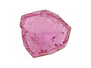 Pink Tourmaline 18.3x17mm Free-Form Polished Slice 14.00ct