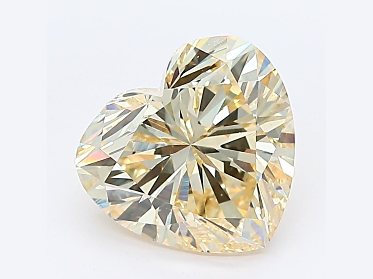 2.04ct Light Yellow Heart Shape Lab-Grown Diamond VS1 Clarity IGI Certified