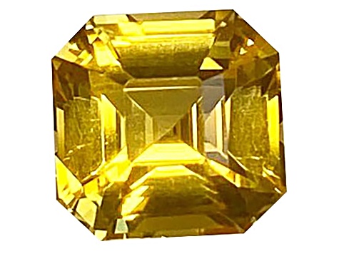 Yellow Sapphire Loose Gemstone 7.1x7mm Emerald Cut 2.17ct