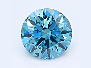 1.18ct Vivid Blue-Green Round Lab-Grown Diamond VS2 Clarity GIA Certified