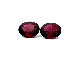 Rhodolite 12x10mm Oval Matched Pair 12.76ctw