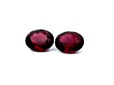 Rhodolite 12x10mm Oval Matched Pair 12.76ctw