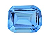 Swiss Blue Topaz Calibrated Emerald Cut Set of 5 6.00ctw