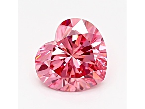 0.79ct Vivid Pink Heart Shape Lab-Grown Diamond SI1 Clarity IGI Certified