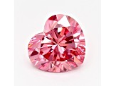 0.79ct Vivid Pink Heart Shape Lab-Grown Diamond SI1 Clarity IGI Certified