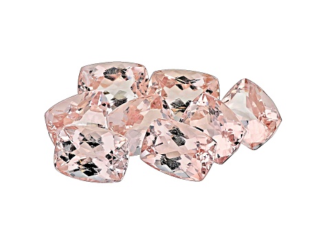Morganite 7x5mm Cushion Set of 8 7.12ctw
