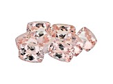 Morganite 7x5mm Cushion Set of 8 7.12ctw