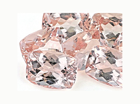Morganite 7x5mm Cushion Set of 8 7.12ctw