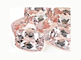 Morganite 7x5mm Cushion Set of 8 7.12ctw