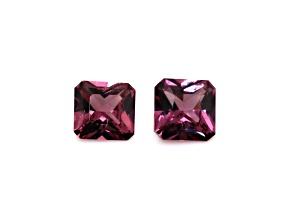HIGH QUALITY MALAYA GARNET PAIR OF ASSCHER CUT Octagon 6X6 CTS 2.13 .PCS-2