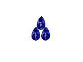 Tanzanite 5x4mm Pear Shape Set of 3 0.66ctw