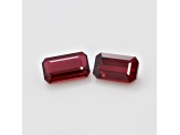 Ruby 11.4x6.8mm Emerald Cut Matched Pair 8.04ctw
