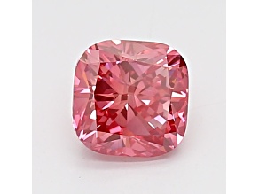 1.03ct Vivid Pink Cushion Lab-Grown Diamond SI1 Clarity IGI Certified