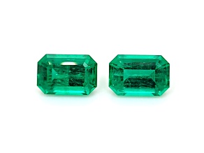 Emerald 8.0x5.4mm Emerald Cut Matched Pair 2.64ctw