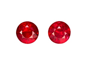 Ruby 4.2mm Round Matched Pair 0.73ctw
