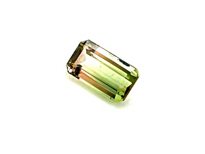 Bi-Color Tourmaline 7.7x4.2mm Emerald Cut 0.96ct