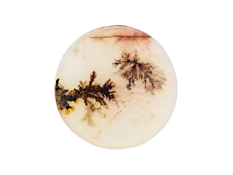 Dendritic Agate 33mm Round Tablet 24.82ct