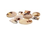 Dendritic Agate Mixed Shape Tablet Set of 9 77.56ctw