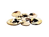 Dendritic Agate Oval and Round Tablet Set of 8 83.17ctw