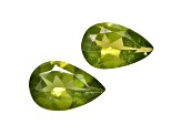 Vesuvianite 6x4mm Pear Shape Set .80ctw