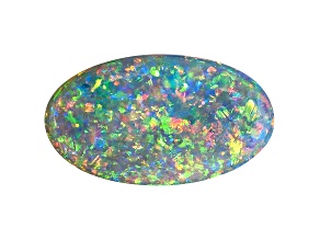 Black Opal 16x9.2mm Oval Cabocon 3.17ct
