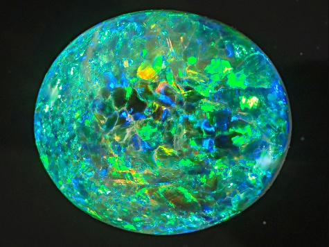 Black Opal 9.38x8.16mm Oval Cabochon 2.00ct