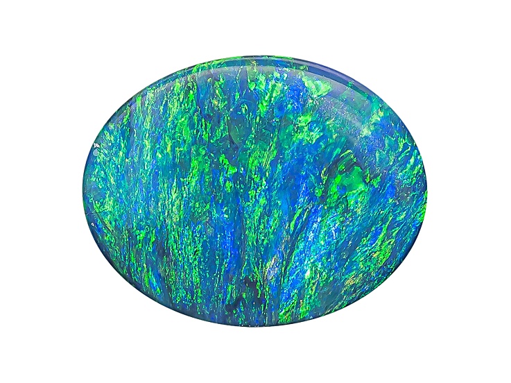 Black Opal Oval Cabochon .75ct