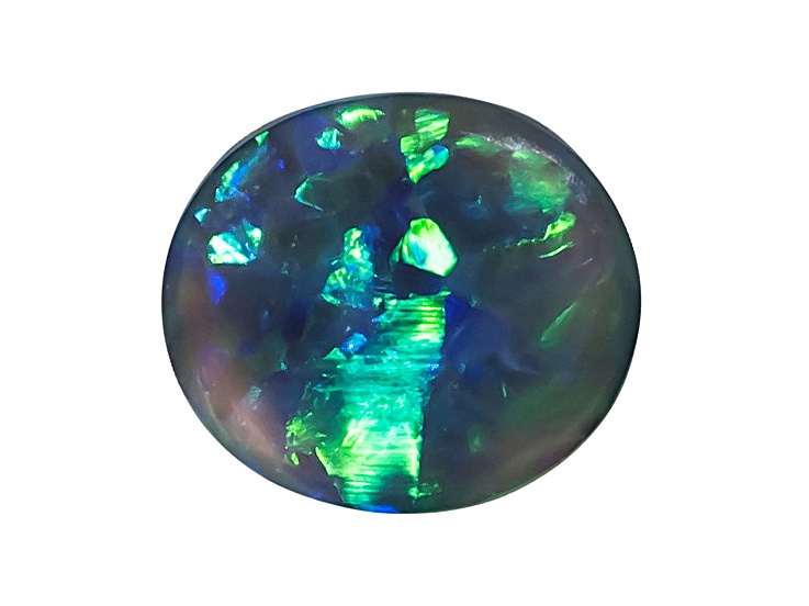 Black Opal 9.8x8.6mm Oval Cabochon 2.03ct