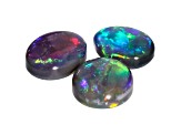 Lightning Ridge opal set of 3 oval cabochons 2.07ctw