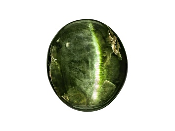Picture of Chrome Diopside Cats Eye Oval Cabochon 7.00ct