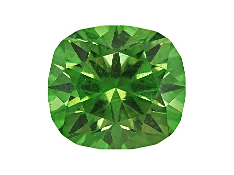 Demantoid Garnet With Horsetail 6.29x5.68mm Rectangular Cushion 1.21ct