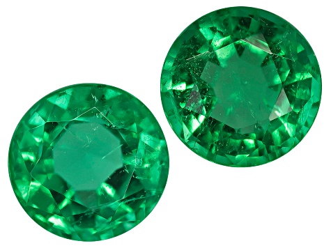 Emerald 4.5mm Round Matched Pair .65ctw