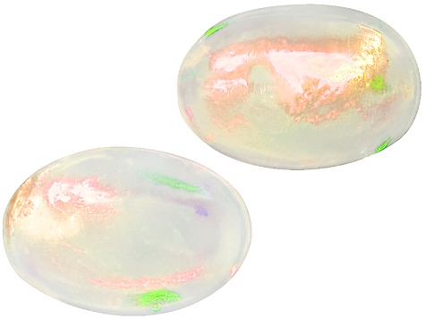 Ethiopian Opal 6x4mm Oval Cabochon Matched Pair .65ctw