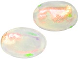 Ethiopian Opal 6x4mm Oval Cabochon Matched Pair .65ctw