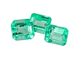 2.53ct mm Varies Set Of 3 Ec Colombian Emerald Clarity Enhanced / Cut: Colombia